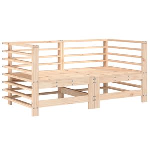 vidaXL Canap&eacute;s d'angle de jardin 2 pcs bois de pin massif