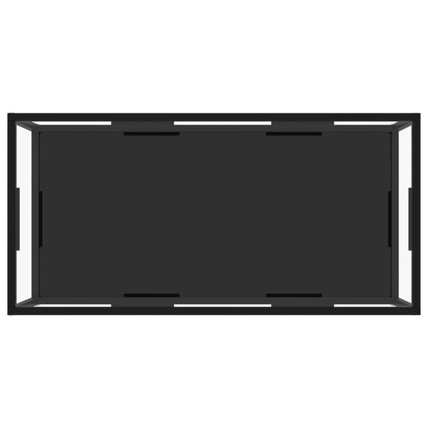 vidaXL Table basse Transparent et noir 100x50x35 cm Verre tremp&eacute;