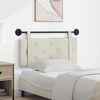 vidaXL T&ecirc;te de lit suspendue Cr&egrave;me 110 x 55 x 5 cm Velours