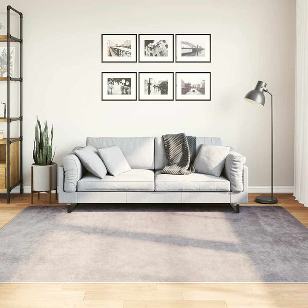 vidaXL Tapis lavable gris 150x230 cm antidérapant