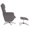 vidaXL Fauteuil inclinable avec repose-pied gris similicuir