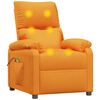 vidaXL Fauteuil de massage Jaune Tissu