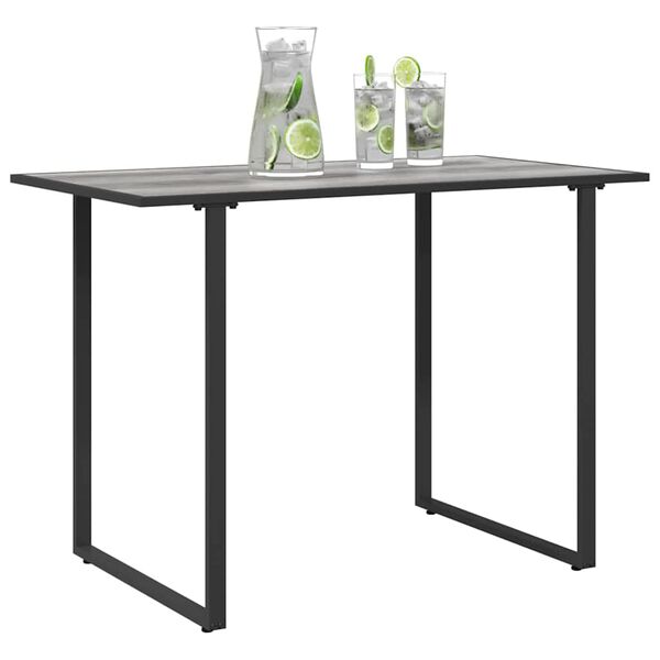 vidaXL Table de Jardin Gris 100 x 55 x 70 cm Acier et DPC