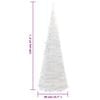 vidaXL Sapin de No&euml;l artificiel escamotable 50 LED blanc 120 cm