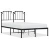 vidaXL Cadre de lit m&eacute;tal sans matelas avec t&ecirc;te de lit noir 120x200cm
