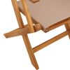 vidaXL Chaises de jardin pliantes lot de 4 taupe tissu et bois massif