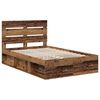 vidaXL Cadre de lit Bois ancien 135 x 190 cm Bois de pin massif