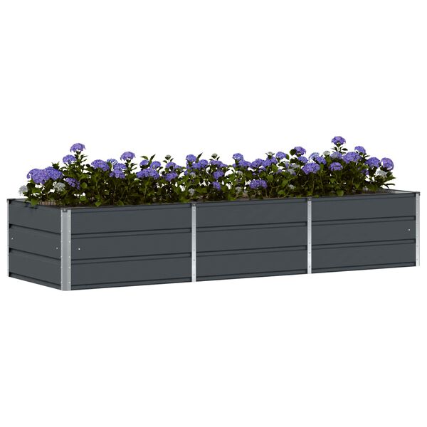 vidaXL Jardini&egrave;re Anthracite 240 x 80 x 45 cm Acier