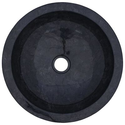 vidaXL Évier 40 x 12 cm Marbre Noir