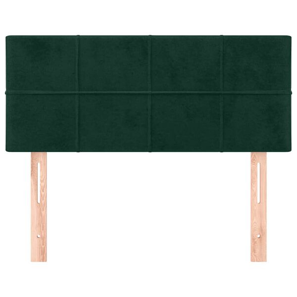 vidaXL T&ecirc;te de lit Vert fonc&eacute; 100x5x78/88 cm Velours