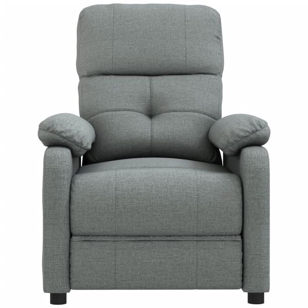vidaXL Fauteuil de massage Gris fonc&eacute; Tissu