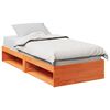 vidaXL Lit de jour sans matelas cire marron 100x200 cm pin massif