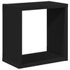 vidaXL &Eacute;tag&egrave;res cube murales 2 pcs Noir 26x15x26 cm