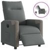 vidaXL Fauteuil inclinable &eacute;lectrique Gris fonc&eacute; Tissu