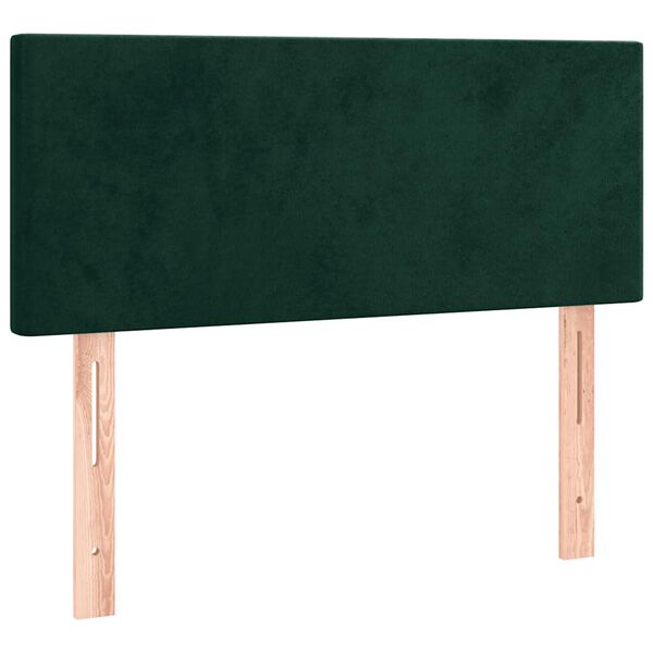 vidaXL T&ecirc;te de lit Vert fonc&eacute; 80x5x78/88 cm Velours