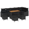 vidaXL Ensemble de canap&eacute; de jardin 10 pc 8-Nombre de places Noir