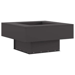 vidaXL Brasero Noir 60 x 60 x 30 cm Acier patin&eacute;