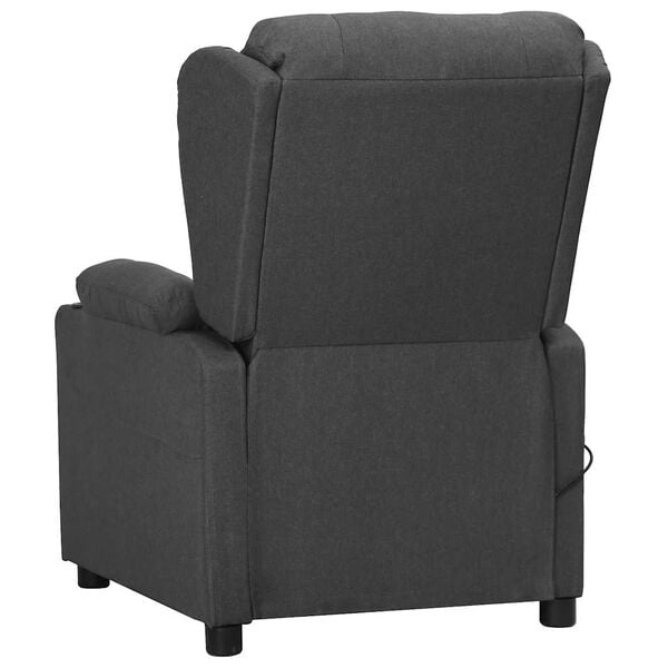 vidaXL Fauteuil de massage inclinable Gris foncé Tissu
