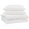 vidaXL Duvet d'&eacute;t&eacute; simple avec oreiller 3 pcs Blanc Microfibre