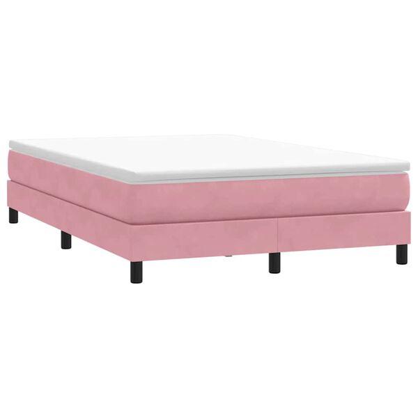 vidaXL Sommier à lattes de lit sans matelas rose 160x220 cm velours