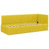 vidaXL Cadre de lit d'angle avec matelas 2 pcs Jaune Velours