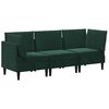 vidaXL Ensemble de meubles pour le salon 3 pc Vert fonc&eacute; Velours