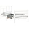 vidaXL Cadre de lit sans matelas blanc bois massif