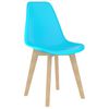 vidaXL Chaises &agrave; manger lot de 4 bleu plastique