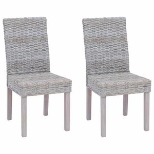 vidaXL Chaise de salle &agrave; manger 2 pcs Blanchiment 45 x 54 x 93 cm