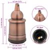vidaXL Douilles de lampe 2 pcs bronze rouge E27