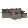 vidaXL Ensemble de canap&eacute; de jardin 6 pc Gris polyrotin