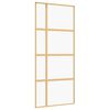 vidaXL Porte coulissante dor&eacute; 90x205 cm verre ESG clair et aluminium
