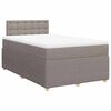 vidaXL Sommier &agrave; lattes de lit avec matelas Taupe 120x200 cm Tissu