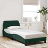 vidaXL Cadre de lit Dover vert fonc&eacute; 80x200 cm velours