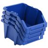 vidaXL Bac de rangement empilable 250 pcs 103x165x76 mm Bleu