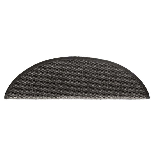 vidaXL Tapis d'escalier autocollants 15 pcs 56x17x3 cm Anthracite
