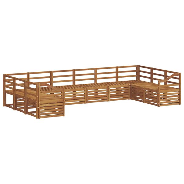 vidaXL Ensembles de canap&eacute;s 10 pcs Naturel Bois d'Acacia Massif