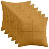 vidaXL Housse de coussin 6 pcs ALMELO Jaune 40 x 40 cm velours c&ocirc;tel&eacute;