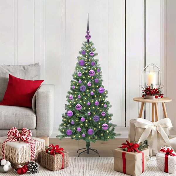 vidaXL Sapin de No&euml;l avec 150 LED avec support Vert 120 cm PVC