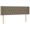 vidaXL T&ecirc;te de lit &agrave; LED Taupe 163x16x78/88 cm Tissu