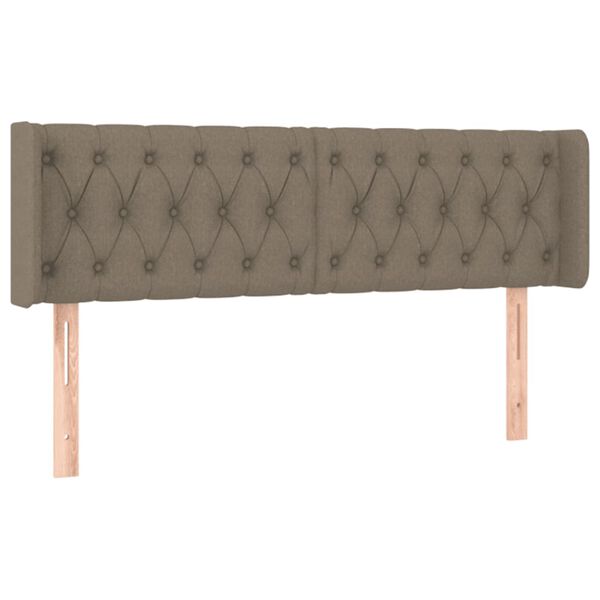 vidaXL T&ecirc;te de lit &agrave; LED Taupe 163x16x78/88 cm Tissu