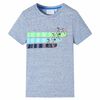 T-shirt pour enfants avec manches courtes m&eacute;lange bleu 104