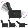 vidaXL Fauteuil massage inclinable électrique noir brillant similicuir