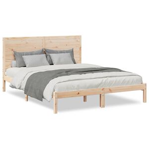 vidaXL Cadre de lit extra long sans matelas 140x220 cm bois massif