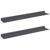 vidaXL &Eacute;tag&egrave;re flottante 2 pcs Anthracite 60 x 8,5 x 2,5 cm Acier