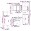 vidaXL Ensemble de mobilier de salle de bain 4 pcs Ch&ecirc;ne Sonoma