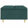vidaXL Tabouret bouton avec coussin Vert fonc&eacute; 80 x 80 x 45 cm tissu