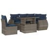 vidaXL Ensemble de canap&eacute; de jardin 6 pcs avec coussins gris r&eacute;sine tress&eacute;e