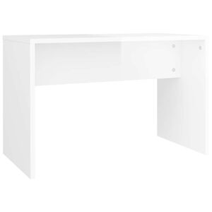 vidaXL Tabouret de toilette Blanc brillant70x35x45cm Bois d'ing&eacute;nierie