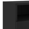 vidaXL Meubles TV muraux 2 pcs noir 60x30x30 cm bois d'ing&eacute;nierie